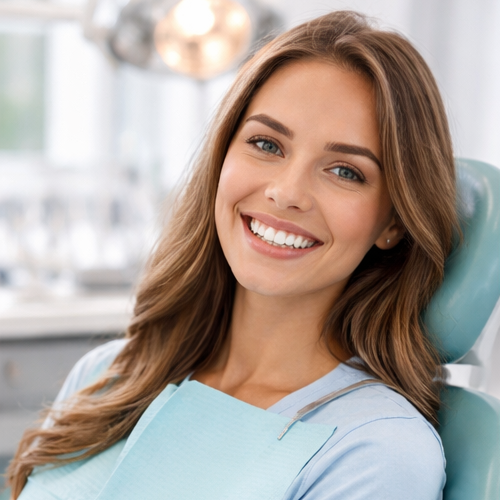 oralchirurgie patientin beim zahnarzt
